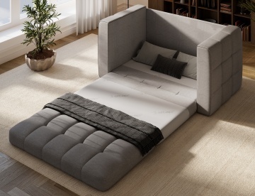 Canapea Kastol , gri chenille extensibil, 137x71x74 cm – Soreli 04 - Img 7