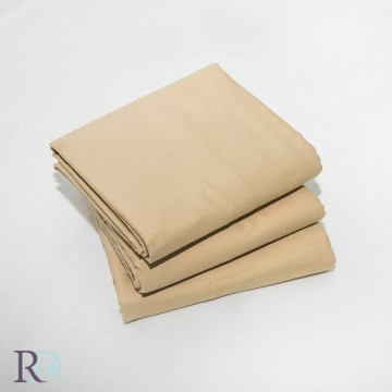 Cearceaf de pat, 100% bumbac, tesatura satin, bej, Roxyma Dream