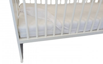 Cearceaf de pat Bumbac alb belelusi si copii, cu elastic, 156x65 - Img 7