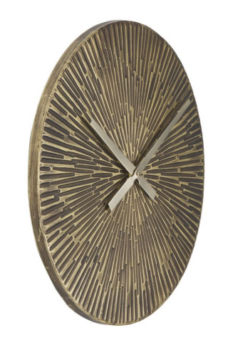 Ceas decorativ auriu antichizat din metal, ∅ 50 cm, Opis Mauro Ferretti - Img 2