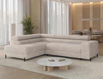 Colțar Colesio extensibil, 274x200x93 cm, orientare stânga – Modullo 01 – fotografie de produs pe fundal neutru