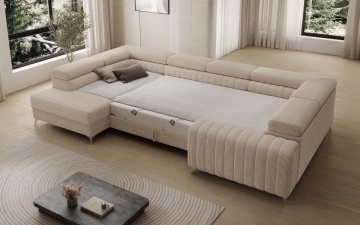 Colțar Louis extensibil, 347x202x92 cm, orientare stânga – Jarell 18 – fotografie de produs din catalog