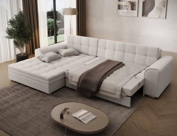 Colțar Sorento extensibil, 296x194x78 cm, orientare stânga – Royal 01 – prezentare vizuală a produsului