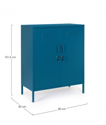 Comoda cu doua usi, albastra, 40x80x101.5 cm, Cambridge, Yes - Img 2