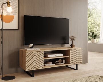 Comodă TV TV Lorello Herringbone cm – 135x40x49 cm – Oak Craft – fotografie suplimentară de catalog