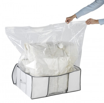 Cutie cu sac pentru vidat, Wenko, Vacuum Soft Box L, 65 x 25 x 50 cm, polietilena/poliamida/polipropilena - Img 13