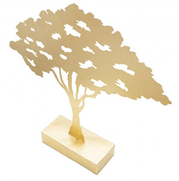 Decoratiune copac auriu din metal, 43,5x8x41,5 cm, Tree Mauro Ferretti - Img 5
