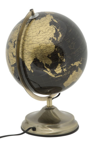 Decoratiune cu lumina ambientala glob negru/bronz din metal, ∅ 25 cm, Globe Mauro Ferretti - Img 3
