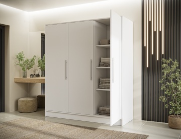 Dulap cu 3 usi Alarica 180x60x200 cm – Alb – cadru de prezentare secundar