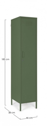 Dulap cu o usa, verde, 46x38x185 cm, Cambridge, Yes - Img 2