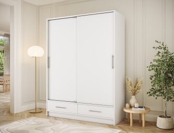Dulap cu uși glisante Estantte II, 150x60x200 cm – Alb - Img 3