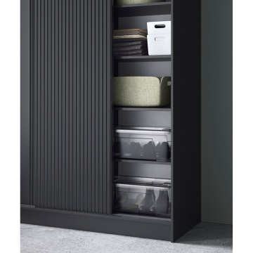 Dulap cu uși glisante Prescco II, 120x60x220 cm – Negru – imagine de catalog suplimentară