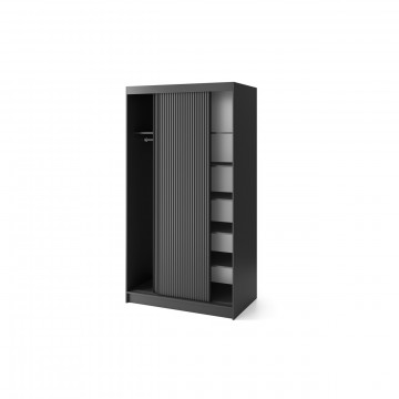 Dulap cu uși glisante Prescco II, 120x60x220 cm – Negru – imagine de produs din seria de prezentare