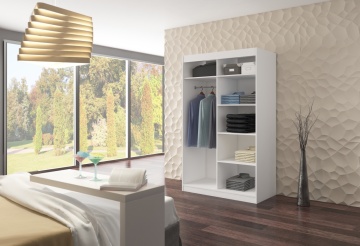 Dulap Dormitor Genua ADRK 120 x 200 cm cu Uși Glisante și Oglindă | Design Modern | Spații de Depozitare Generoase - Img 13