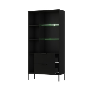 Dulapuri și vitrine Meorati 100 display cabinet negru – Negru - Img 11