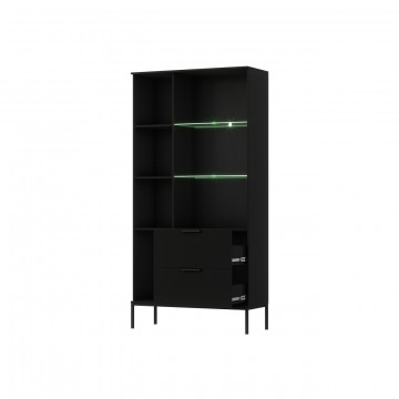Dulapuri și vitrine Meorati 100 display cabinet negru – Negru - Img 2