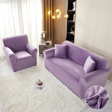 Husa elastica din catifea, canapea 3 locuri, cu brate, lila, HCCJ3-12 - Img 5