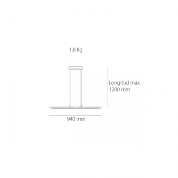 Lampa suspendata LED Shuttle 1, argintiu, Max 28W, lumina neutra, Kelektron – imagine de produs din seria de prezentare