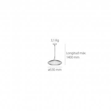 Lampa suspendata Shadow 2, Soclu E27, Max 40W, negru, Kelektron - Img 2