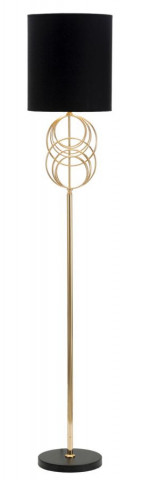 Lampadar auriu/negru din metal, Soclu E27 Max 40W, ∅ 33 cm, Circly Mauro Ferretti - Img 1