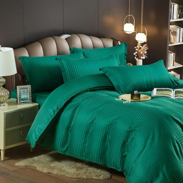 Lenjerie de pat, damasc, pat 2 persoane, verde, 6 piese, Jo-Jo - Img 2