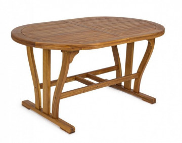 Masa din lemn, ovala, 150/240x100 cm, Noemi, Yes - Img 4