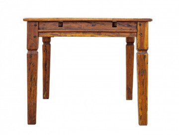 Masa dining extensibila pentru 8 persoane antichizata din lemn de Acacia, 120-200 cm, Chateaux Bizzotto - Img 6