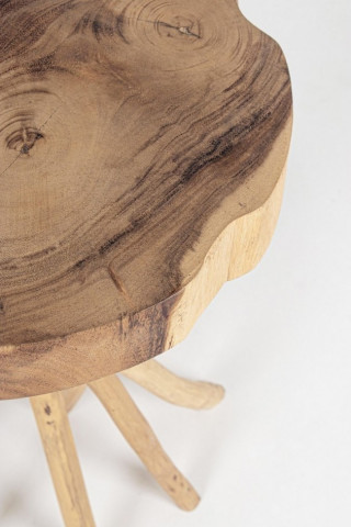 Masuta de cafea finisaj natural din lemn de Mungur, ∅ 35 cm, Solidad Bizzotto - Img 3