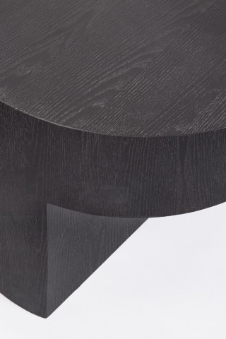 Masuta de cafea neagra din lemn de Frasin, ∅ 50 cm, Stanwood Bizzotto - Img 5