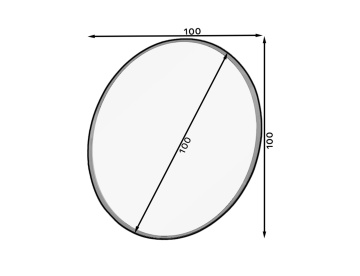 Oglindă Grace Round Mirror 100cm – Negru - Img 4