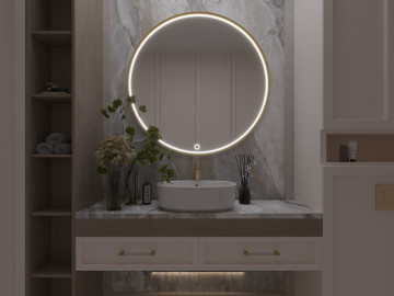 Oglinda iluminata, 60x60x2 cm, Gerbinie L, Eltap - Img 4