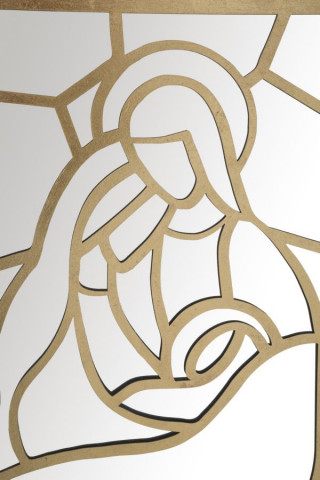 Panou decorativ auriu din metal, 120x2x66 cm, Nativity Mauro Ferretti - Img 2