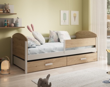 Pat pentru copii, cu saltea, Kalia, ADRK Furniture