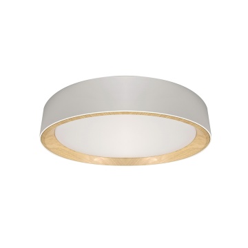 Plafoniera LED 48W, ø392 mm, Alb + Fag, Rigel, Kelektron