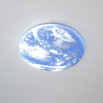 Plafoniera LED Earth M, albastru, dimabil, cu telecomanda, lumina rece / neutra, Kelektron - Img 4