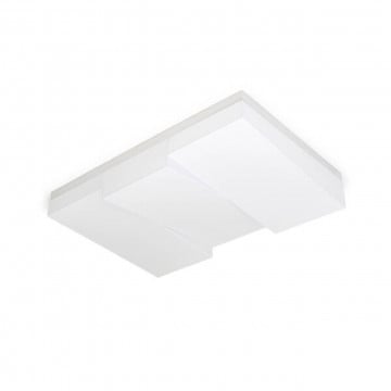 Plafoniera LED Step, alb, dimabil, cu telecomanda, lumina calda / neutra / rece, Max 215W, Kelektron - Img 1