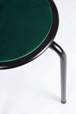 Scaun verde inchis din catifea si metal, Amal Bizzotto - Img 2