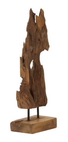 Sculptură Akar din Teak Reciclat, 18x13x55 cm, Mauro Ferretti - Img 2