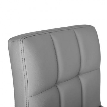 Set 2 scaune bar gri din piele ecologica si metal, 44,5x38x95cm Vasagle - Img 6