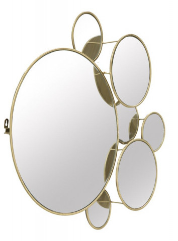 Set 7 oglinzi decorative aurii cu rama din metal, 81x73x7,5 cm, Glam Mauro Ferretti - Img 2