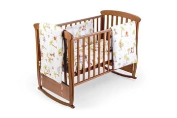 Set pentru patut bebe, Somnart, cearceaf cu elastic pentru saltea 60x120x10, pernuta 37×55, pilota 100×105, aparatori 180x45, model Jungle - Img 8