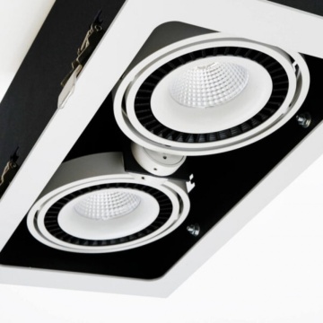 Spot incastrat LED COB Modular II, alb, inclinabil, Max 56W, lumina neutra, Kelektron – fotografie de prezentare a produsului
