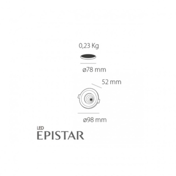 Spot incastrat SMD Essential RF, alb, Max 9W, lumina neutra, Kelektron – fotografie suplimentară de catalog