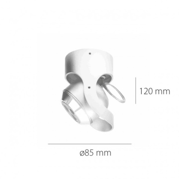 Spot LED Periscope, argint, lumina scazuta, Max 3W, Kelektron – imagine de produs din seria de prezentare