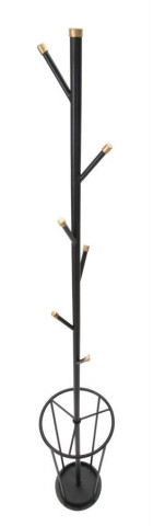 Stativ cuier cu suport umbrele negru din metal, ∅ 26 cm, Glam Black Mauro Ferretti - Img 5