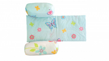 Suport de siguranta SomnArt cu paturica impermeabila pentru bebelusi, Fluturi - Img 2