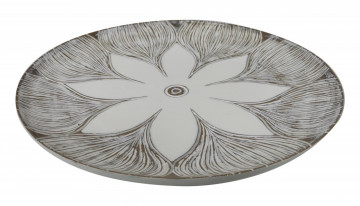 Suport pentru chei alb antichizat din polirasina, ∅ 35,5 cm, Atene Mauro Ferretti