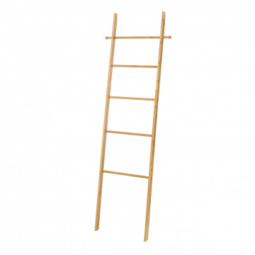 Suport pentru rufe si prosoape Ladder, Wenko, 43 x 170 cm, bambus, natur - Img 1