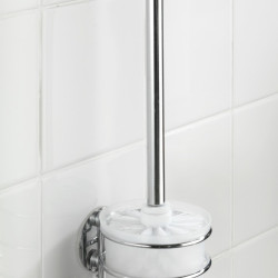 Suport perie pentru toaleta Turbo-Loc®, Wenko, 37.5 x 11.5 cm, inox, argintiu - Img 3