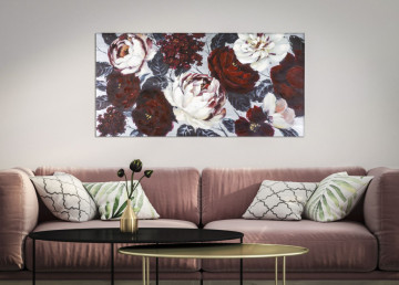 Tablou decorativ multicolor din lemn de Pin si panza, 120x3,7x60 cm, Flowers Mauro Ferretti - Img 6